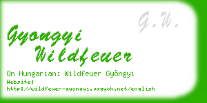 gyongyi wildfeuer business card